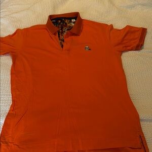 Robert Graham Orange Polo Shirt Vibrant Casual Style